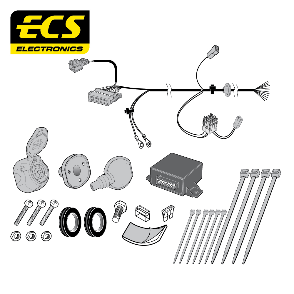 FORD S-MAX 13 Pin Dedicated Towbar Electrics 03/2006 - 08/2015 - FR051D1U