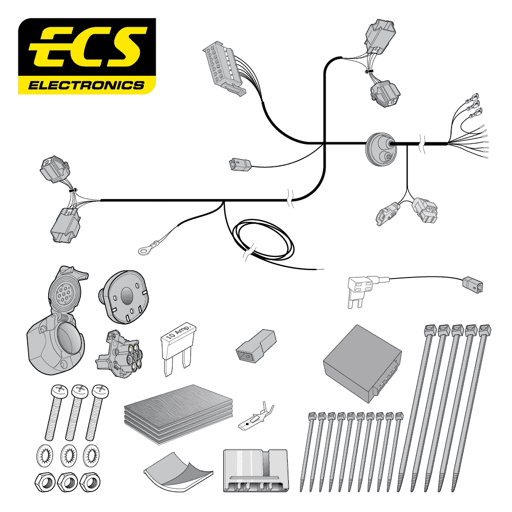 FORD FIESTA Hatchback 7 Pin Dedicated Electrics 10/2012 - 06/2017 - FR10107U