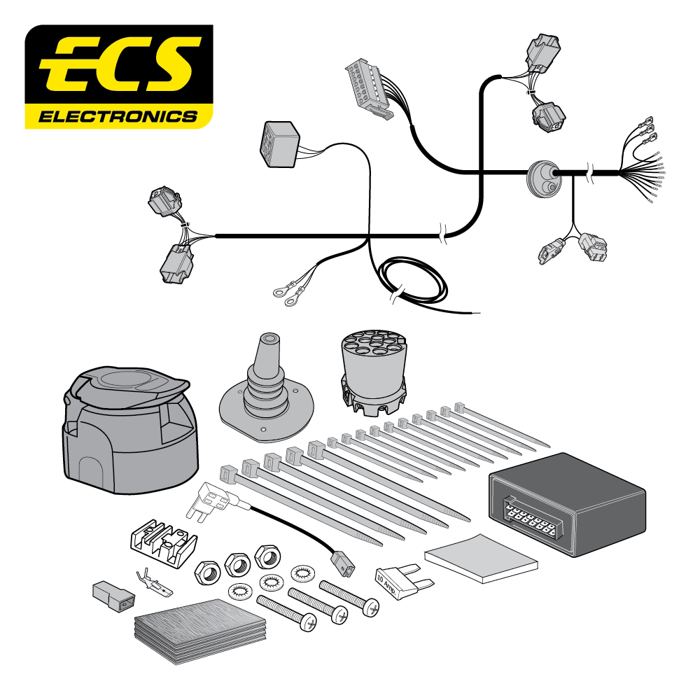 FORD FIESTA Hatchback 13 Pin Dedicated Electrics 10/2012 - 06/2017 - FR10113U