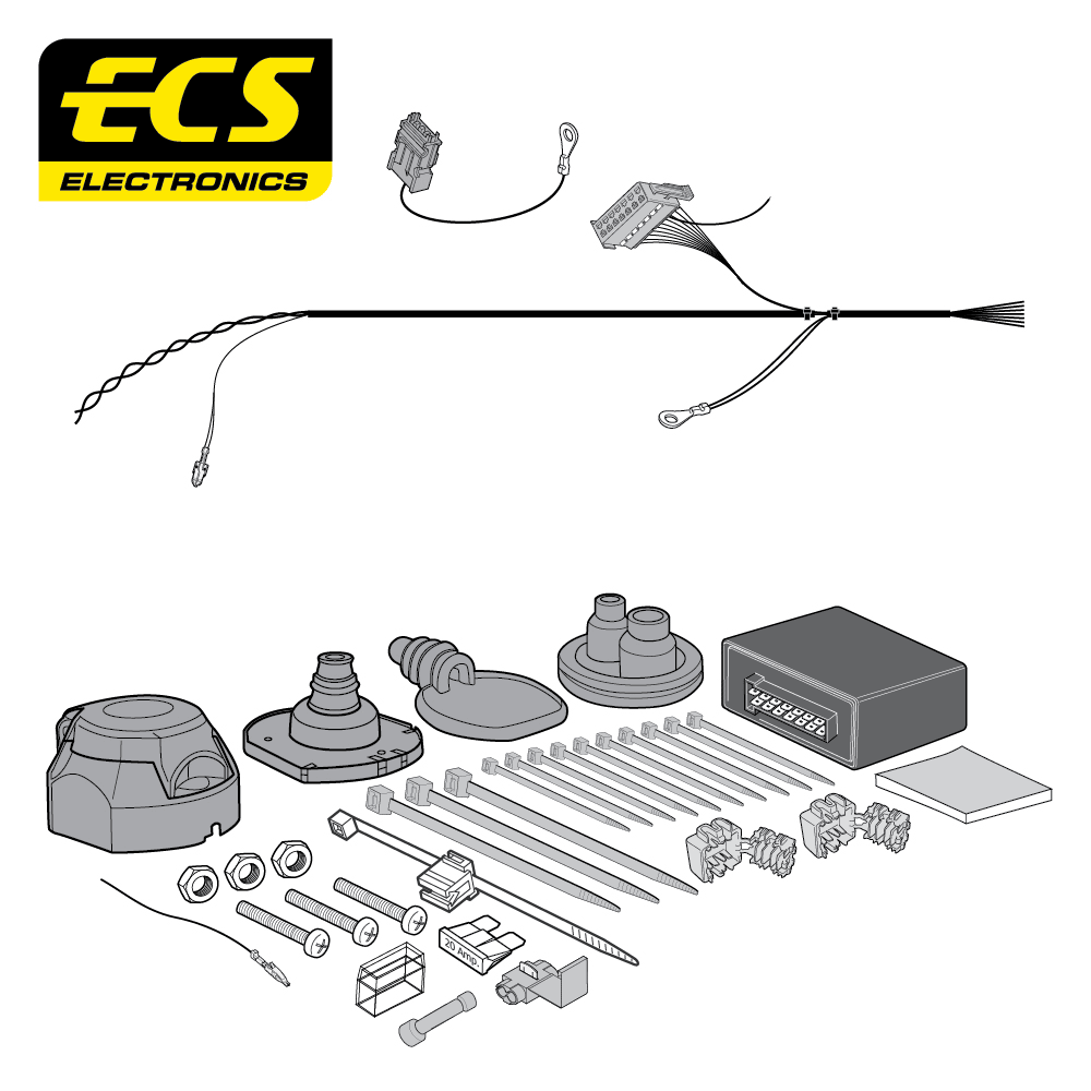 MERCEDES A CLASS Hatchback 7 Pin Dedicated Electrics 09/2012 - 04/2018 - MB077B1U
