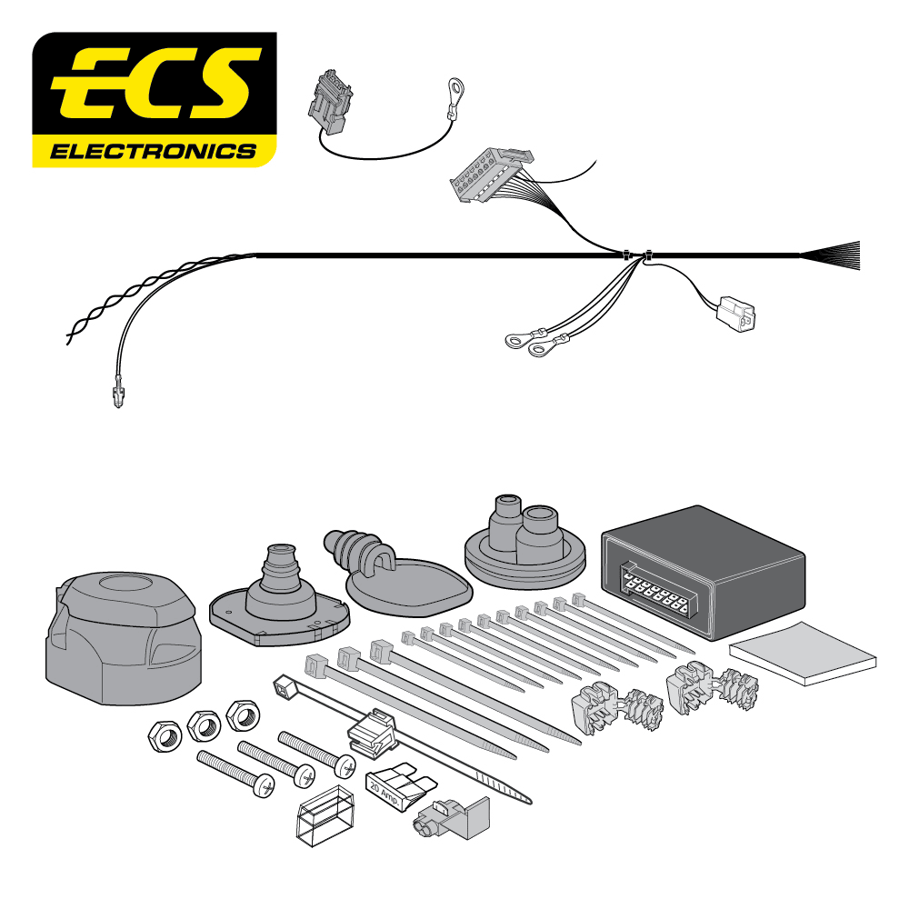 MERCEDES B CLASS Hatchback 13 Pin Dedicated Electrics 02/2012 - 01/2019 - MB077D1U