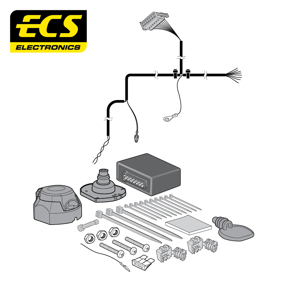 MERCEDES M CLASS 7 Pin Dedicated Towbar Electrics 11/2011 - 06/2015 - MB078B1