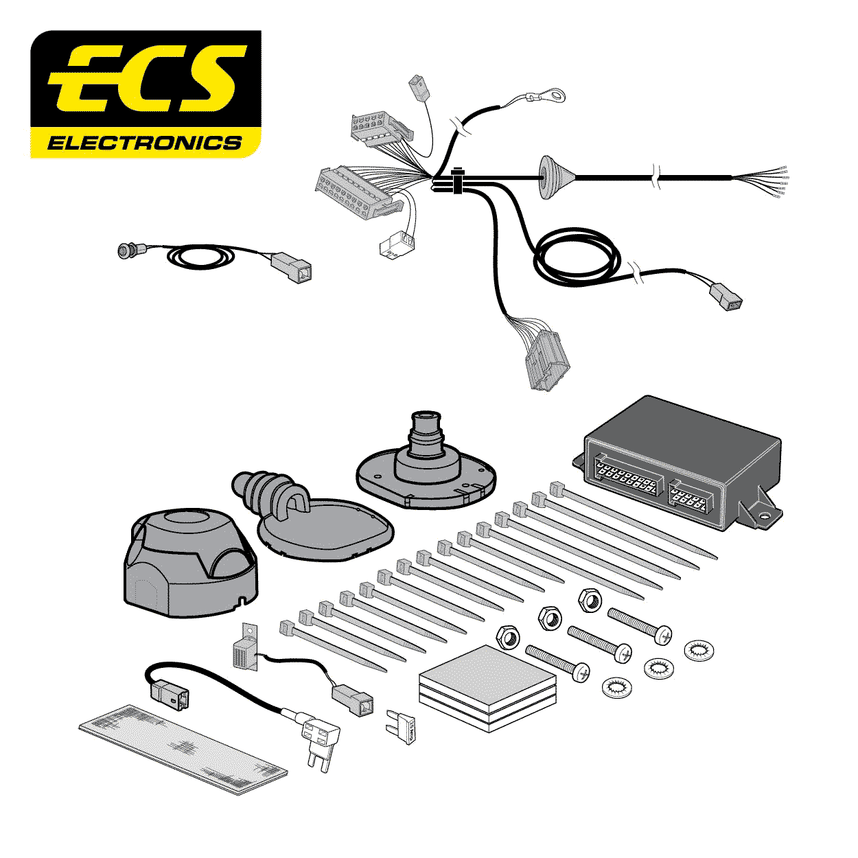 MG ZS PETROL SUV 7 Pin Dedicated Towbar Electrics 01/2019 - 09/2024 - MG00307