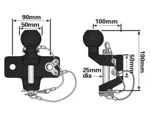 50mm Ball & Pin Hitch