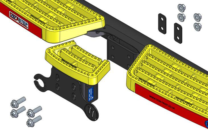PRO-STEP Black Fixed Half Tread Coupling Spacer APRO-COUP-B - Image 2